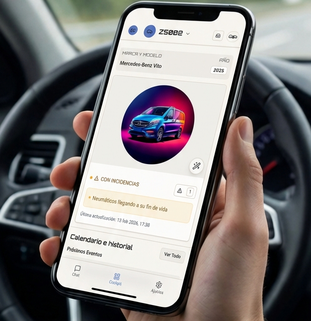 Vista de la app para conductores